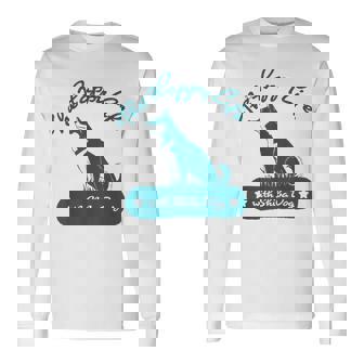 The Happy Life Withhiba Dog かわいい柴犬 黒柴 赤柴 長袖Tシャツ - Kawaiitshirt