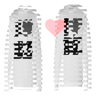 I Heart Bz イニシャル I Love BZ 姓 B Z 長袖Tシャツ - Kawaiitshirt