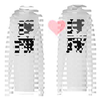 I Heart Fw Initials I Love FW First And Last Name F W 長袖Tシャツ - Kawaiitshirt