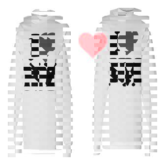 I Heart Nm Initials I Love NM First And Last Name N M 長袖Tシャツ - Kawaiitshirt