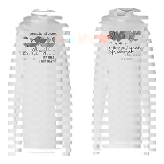 Heart Retro Vintage Be A Decent Human It's Not That Hard Long Sleeve T-Shirt - Thegiftio UK