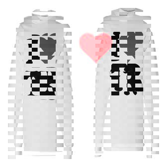 I Heart Tr Initials I Love TR First And Last Name T R 長袖Tシャツ - Kawaiitshirt