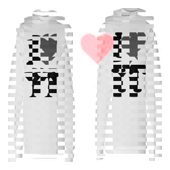 I Heart Yt Initials I Love YT First And Last Name Y T 長袖Tシャツ - Kawaiitshirt