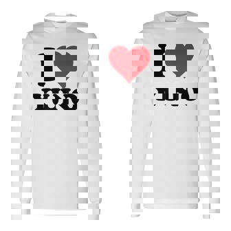 I Heart Yuno ファーストネーム I Love パーソナライズ 長袖Tシャツ - Kawaiitshirt