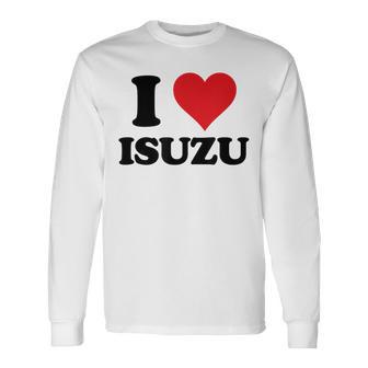 I Heart いすゞ ファーストネーム I Love パーソナライズ 長袖Tシャツ - Kawaiitshirt