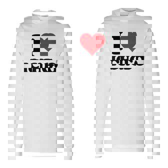 I Heart いちご ファーストネーム I Love パーソナライズ 長袖Tシャツ - Kawaiitshirt