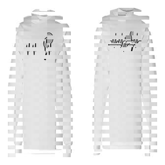 Heartbeat Ecg テニスラック メンズ レディース キッズ 長袖Tシャツ - Kawaiitshirt