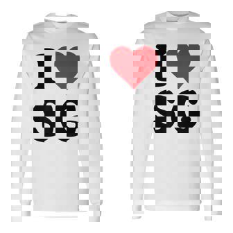 I Heartg イニシャル I LoveG 姓 G 長袖Tシャツ - Kawaiitshirt