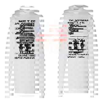 Home Of The Free Because Of The Brave 4Th Of July Long Sleeve T-Shirt - Thegiftio UK