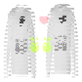 Humor Peaimple Minimalistegetable I Love Peas 長袖tシャツ 長袖Tシャツ - Kawaiitshirt