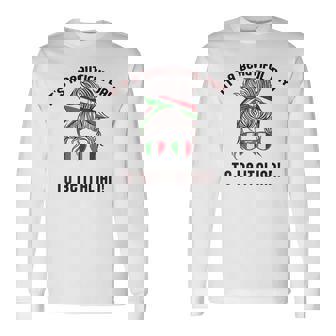 It's A Beautiful Day To Be Italian イタリア国旗 ミーム 背面に 長袖Tシャツ - Kawaiitshirt