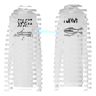 Iwashi イワシ 鰯 魚好き 願掛け 釣り好き 海釣り 趣味 おもしろ 寿司ネタ 趣味釣り 船釣り 釣り 長袖Tシャツ - Kawaiitshirt