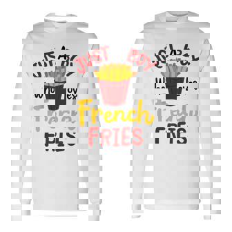 Just A Boy Who Loves French Fries フライドポテト じゃがいも ヴィーガン 長袖Tシャツ - Kawaiitshirt