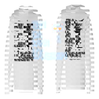 Katze Bin Da 'T Losgehen ファニーステートメントキャット 長袖Tシャツ - Kawaiitshirt