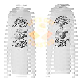 Kawaii'mores Let's Get Toast キュート 面白い キャンプ 駄洒落。 長袖Tシャツ - Kawaiitshirt