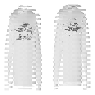 Keep Moving Forward Whale Shark Long Sleeve T-Shirt - Thegiftio