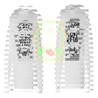 Ketchup ハロウィンコスチューム トマトマッチング ハロウィンケチャップ 長袖Tシャツ - Kawaiitshirt