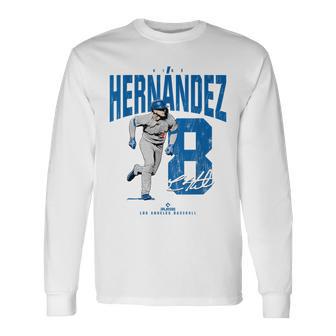 Kike Hernandez Los Angeles D Baseball Players Mlbkhe3901 Long Sleeve T-Shirt - Thegiftio UK