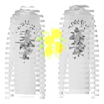 La Dolce Vita Lemon Italian Summer Vibes Long Sleeve T-Shirt - Thegiftio