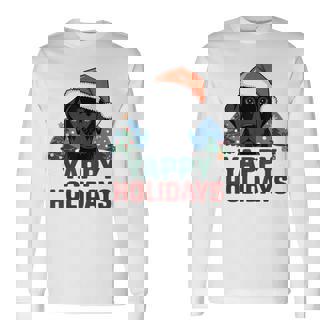 Lab クリスマス ラブラドールレトリバー Yappy Holidays Dog 長袖Tシャツ - Kawaiitshirt