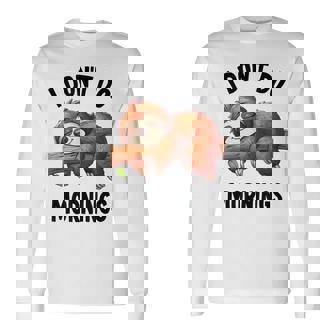 Lazy Nappingloth 怠惰な昼寝ナマケモノ 長袖Tシャツ - Kawaiitshirt