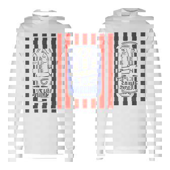 Les Sardines Red Stripes Fisherman Aesthetic Coastal Sardine Long Sleeve T-Shirt - Thegiftio