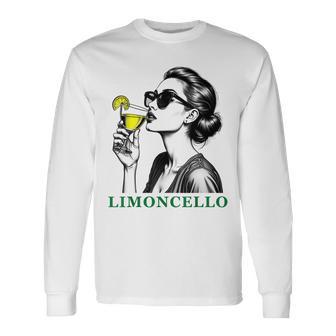 Limoncello Italian Liqueur Sicily Lemon Summer Cocktail Long Sleeve T-Shirt - Thegiftio UK