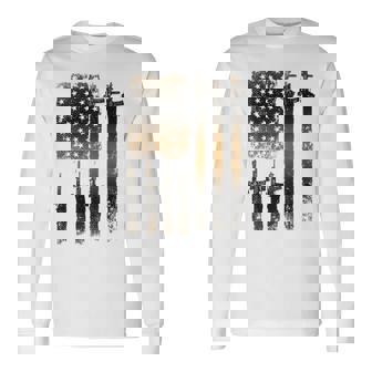 I Love Guns ブラックライフルコーヒー メンズ レディース バックデザイン 長袖Tシャツ - Kawaiitshirt