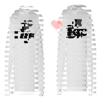 I Love Heart Hope Namee On A 長袖Tシャツ - Kawaiitshirt