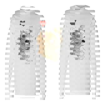 I Love Japan And Chihuahua 長髪 ちわわ ロングヘアママ 長袖tシャツ 長袖Tシャツ - Kawaiitshirt