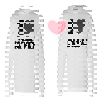 I Love Kyoto 京都が大好きです 長袖Tシャツ - Kawaiitshirt