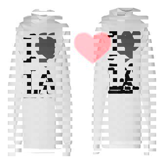 I Love La Top I Heart Los Angeles バケーションギフト 長袖Tシャツ - Kawaiitshirt