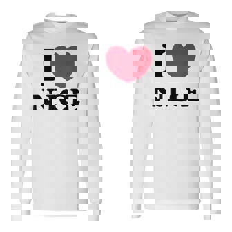 I Love Nice アイ・ラブ・ニース 長袖Tシャツ - Kawaiitshirt