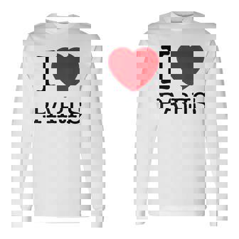 I Love Paris Graphic Novelty & Cool s 長袖Tシャツ - Kawaiitshirt