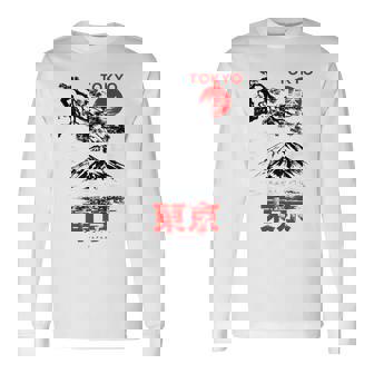 I Love Tokyo、Tokyo Japan 富士山、東京ファッショングラフィック 長袖Tシャツ - Kawaiitshirt
