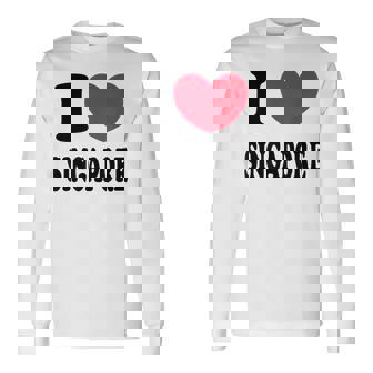 I Loveingapore シンガポールが大好き 長袖Tシャツ - Kawaiitshirt