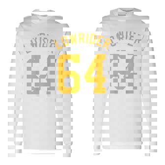 Lowrider 64 Jersey Number On The Back Classic Lowrider Car 長袖Tシャツ - Kawaiitshirt