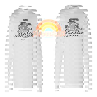 Marshall Minnesota Mnヴィンテージレインボーレトロ70年代 長袖Tシャツ - Kawaiitshirt