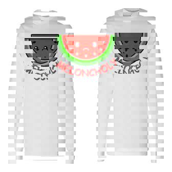 Meloncholy 面白い スイカ しゃれ フルーツ好き。 長袖Tシャツ - Kawaiitshirt