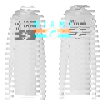 Mia マイアミ ローカルスタンダード Mia レトロ ドルフィン マイアミ Fl クラシック 長袖Tシャツ - Kawaiitshirt