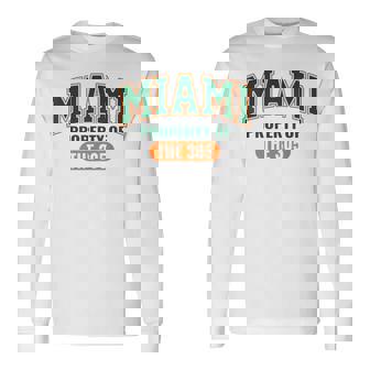 Miami Property 305 ストリートウェア マイアミシティカルチャースタイル 長袖Tシャツ - Kawaiitshirt