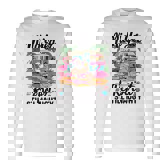 Mid Year Report Still Naughty Christmas In July Camper Long Sleeve T-Shirt | Mazezy