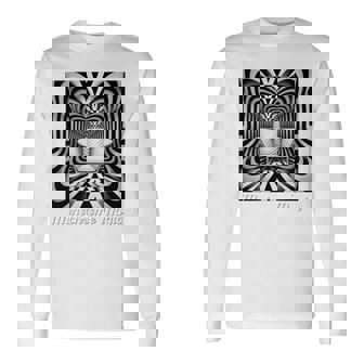 Monochrome Magic 幾何学トリックアート 長袖tシャツ 長袖Tシャツ - Kawaiitshirt