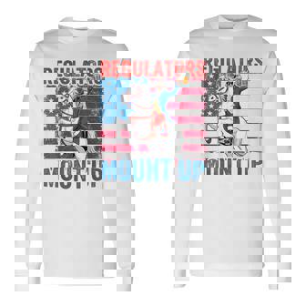 Mount Up Regulators 4Th Of July Independent Day Usa Flags Long Sleeve T-Shirt | Mazezy