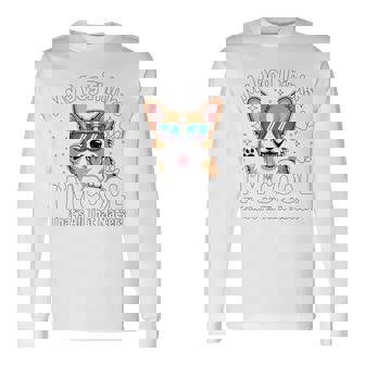 My Dog Thinks I'm Cool Corgi Dog Lover 長袖tシャツ 長袖Tシャツ - Kawaiitshirt