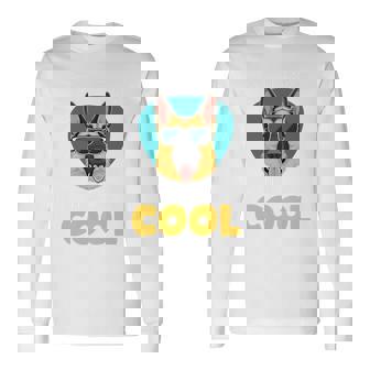 My Dog Thinks I'm Cool サングラス ジャーマンシェパード ドッグオーナー 長袖tシャツ 長袖Tシャツ - Kawaiitshirt