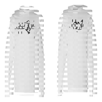 My Heart Beats Foroftball ソフトボーラー ハートビート 長袖Tシャツ - Kawaiitshirt