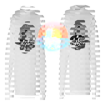 Mykonosibes ヴィンテージ 夕日 ギリシャの島 ギリシャ お土産 長袖tシャツ 長袖Tシャツ - Kawaiitshirt