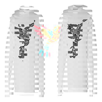 Native American Haida Hummingbird Tlingit Indian Pride Long Sleeve T-Shirt | Seseable UK