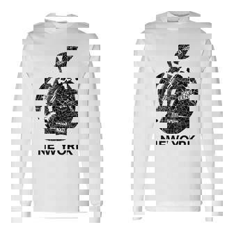 New York City The Big Apple Graphic New York City 長袖Tシャツ - Kawaiitshirt